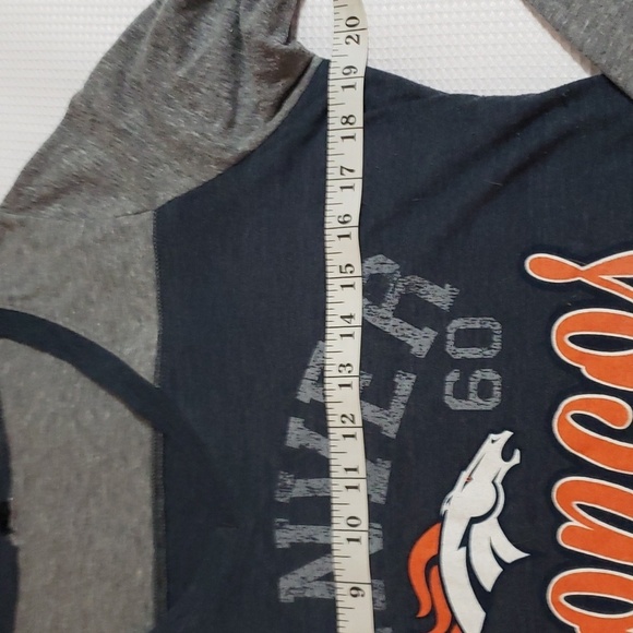 Denver Broncos. Two Tone, Long Sleeved, V-neckline Top.  **Size L - Picture 4 of 7